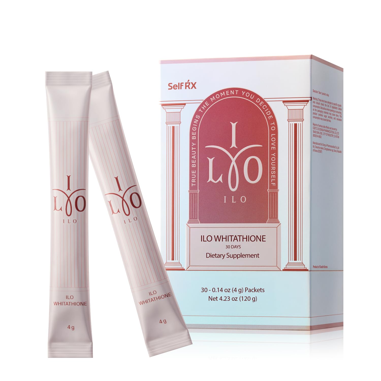 ILO Whitathione – Glutathione + White Tomato Antioxidant Powder with Vitamin C & E | 30-Pack Daily Glow Support