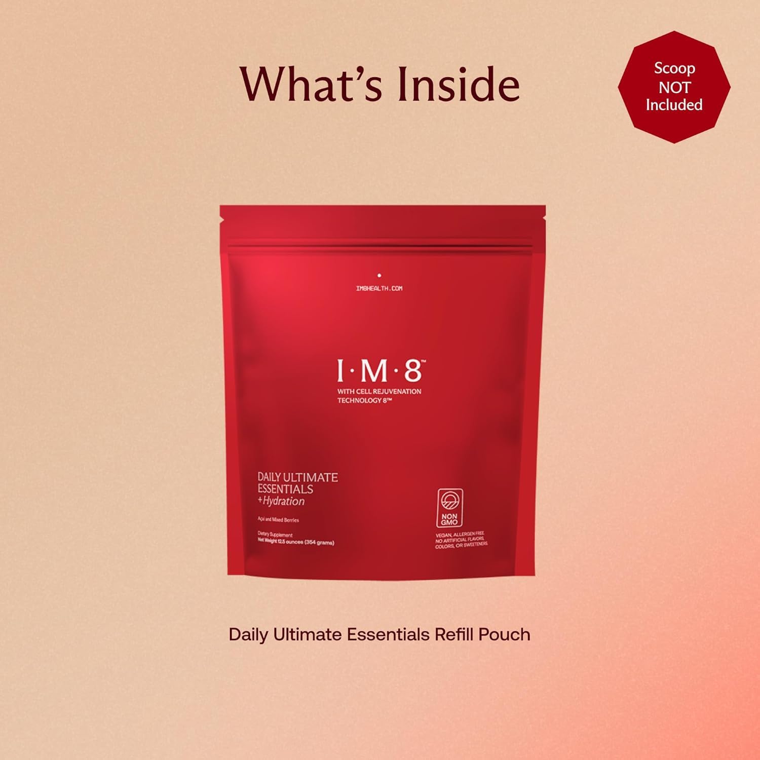 IM8 Daily Ultimate Essentials – All-in-One Multivitamin Powder, 92 Nutrients, Acai Mixed Berry