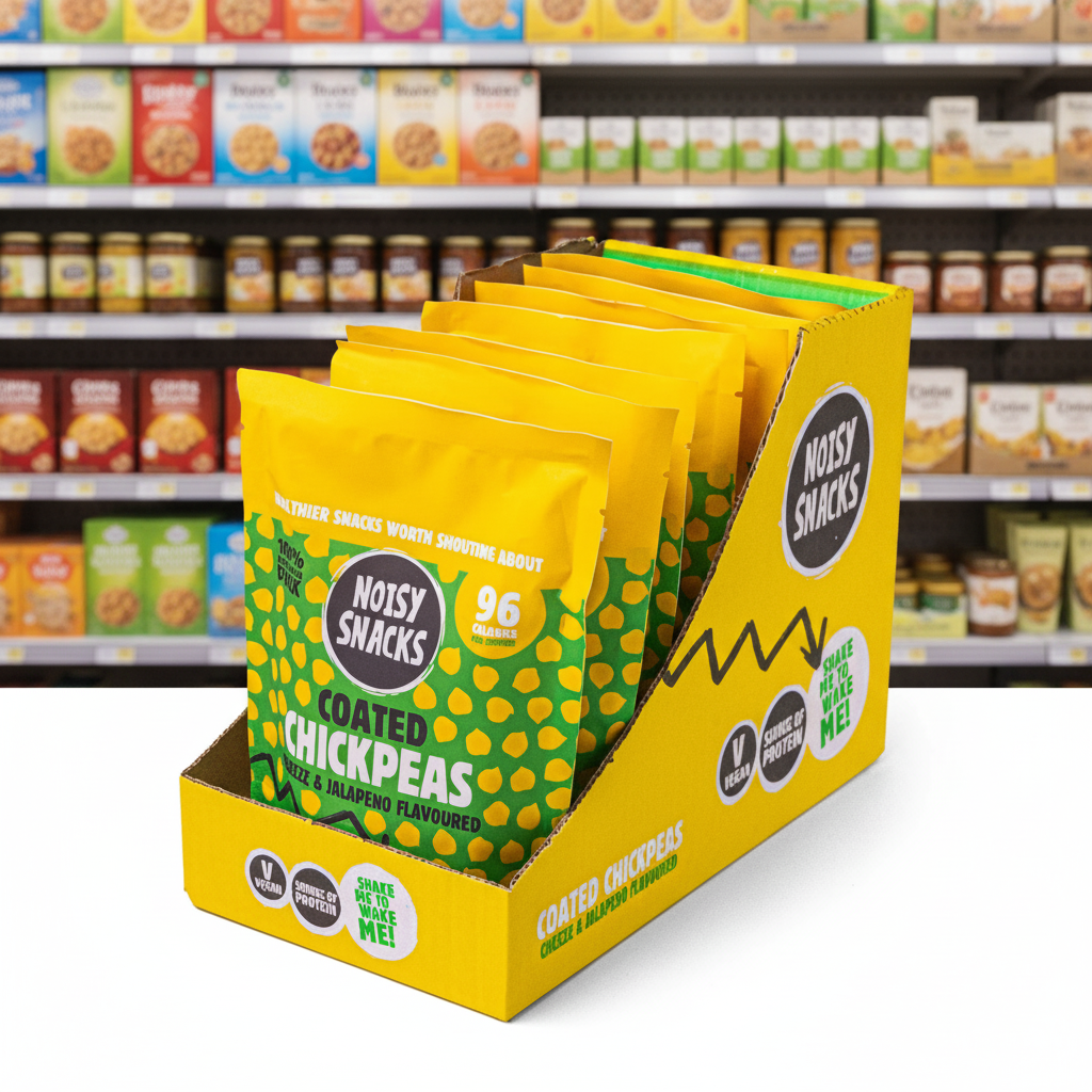 7 x Noisy Snacks Chickpeas Cheeze & Jalapeno - 100g