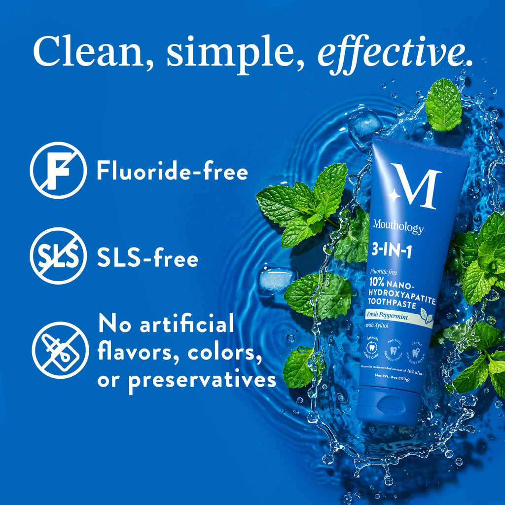 Mouthology 10% Nano Hydroxyapatite Toothpaste – Fluoride Free, SLS Free