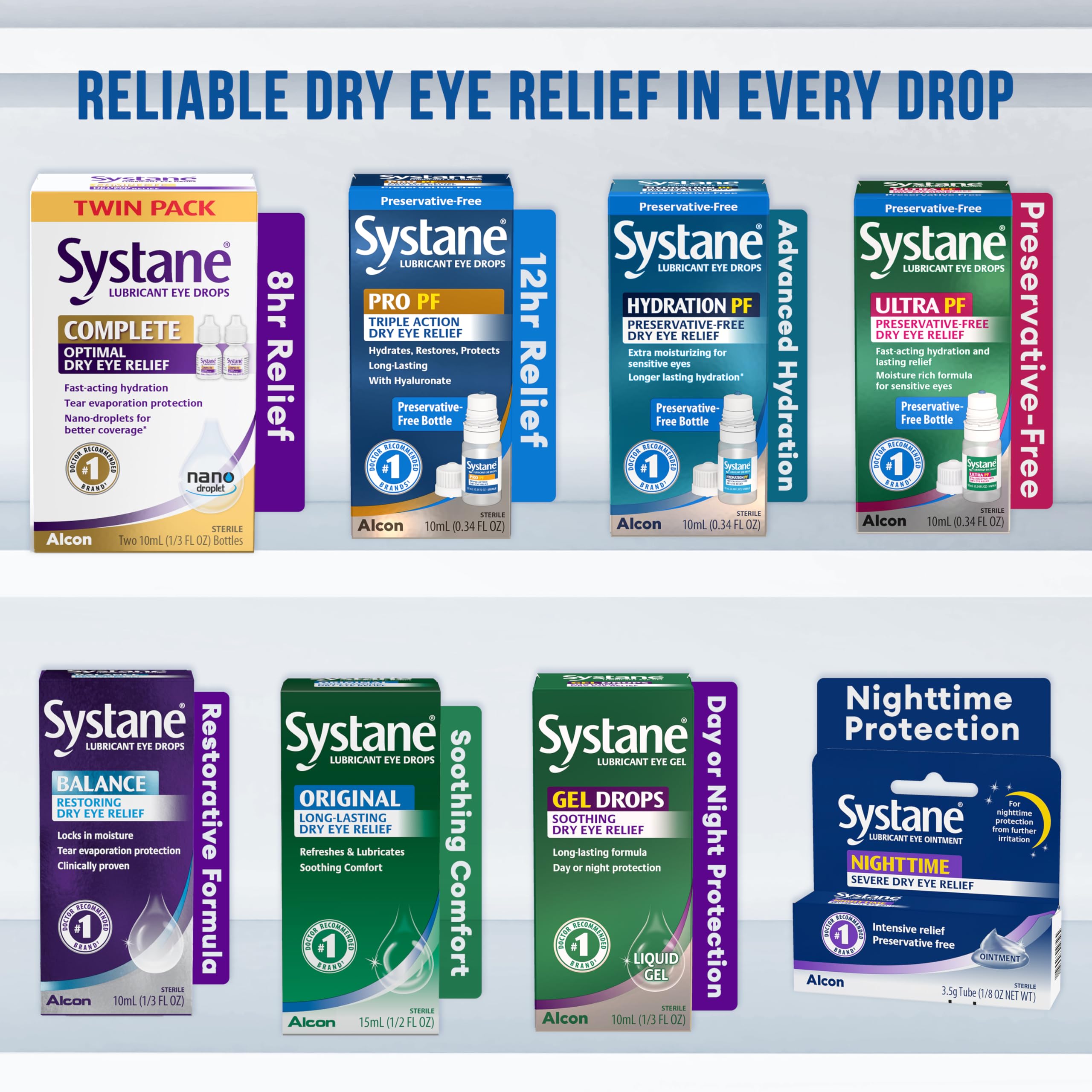 Systane Complete Lubricant Eye Drops Twin Pack — Fast Hydration & Long-Lasting Relief
