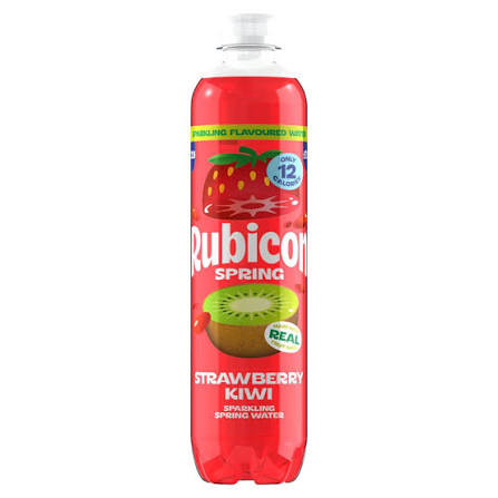 12 x Rubicon Spring Strawberry Kiwi Flavoured Sparkling Spring Water 500Ml