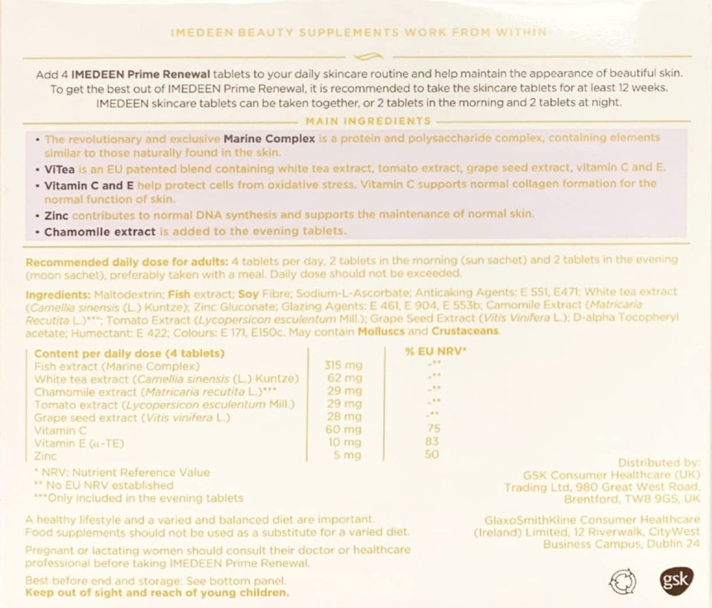 Imedeen Prime Renewal 3 Months Supply – Post-Menopause Skin Care (50+)