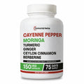 Immortal Herbs Cayenne Pepper Moringa Turmeric Ginger Capsules – 150 Pills