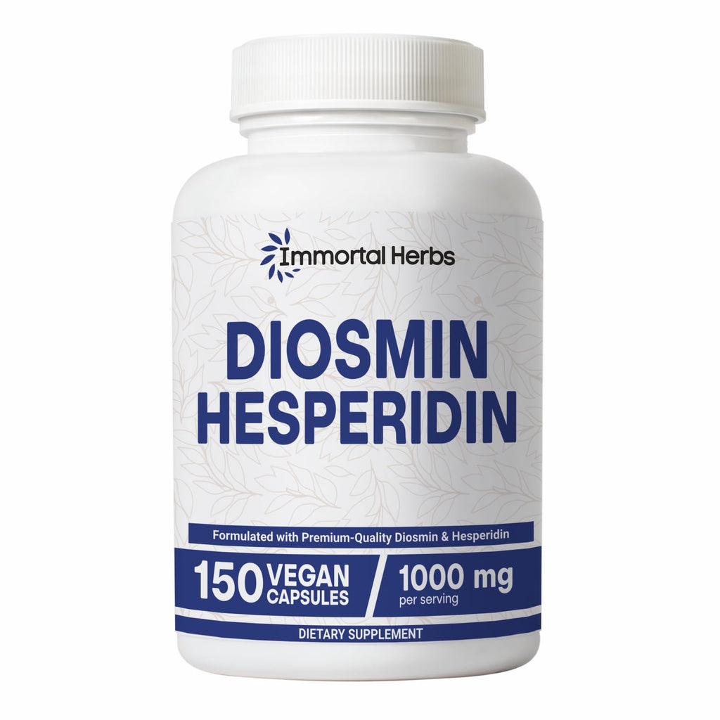 Immortal Herbs Diosmin Hesperidin 1000mg Complex – 150 Vegan Capsules | Gluten Free & Non-GMO