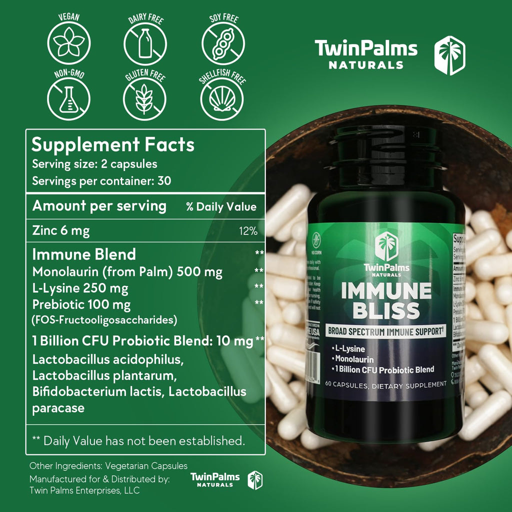 Immune Bliss – Broad Spectrum Daily Immune Support (60 Capsules)