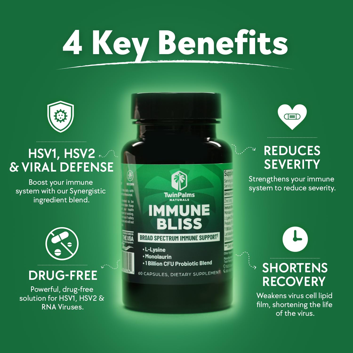 Immune Bliss – Broad Spectrum Daily Immune Support (60 Capsules)