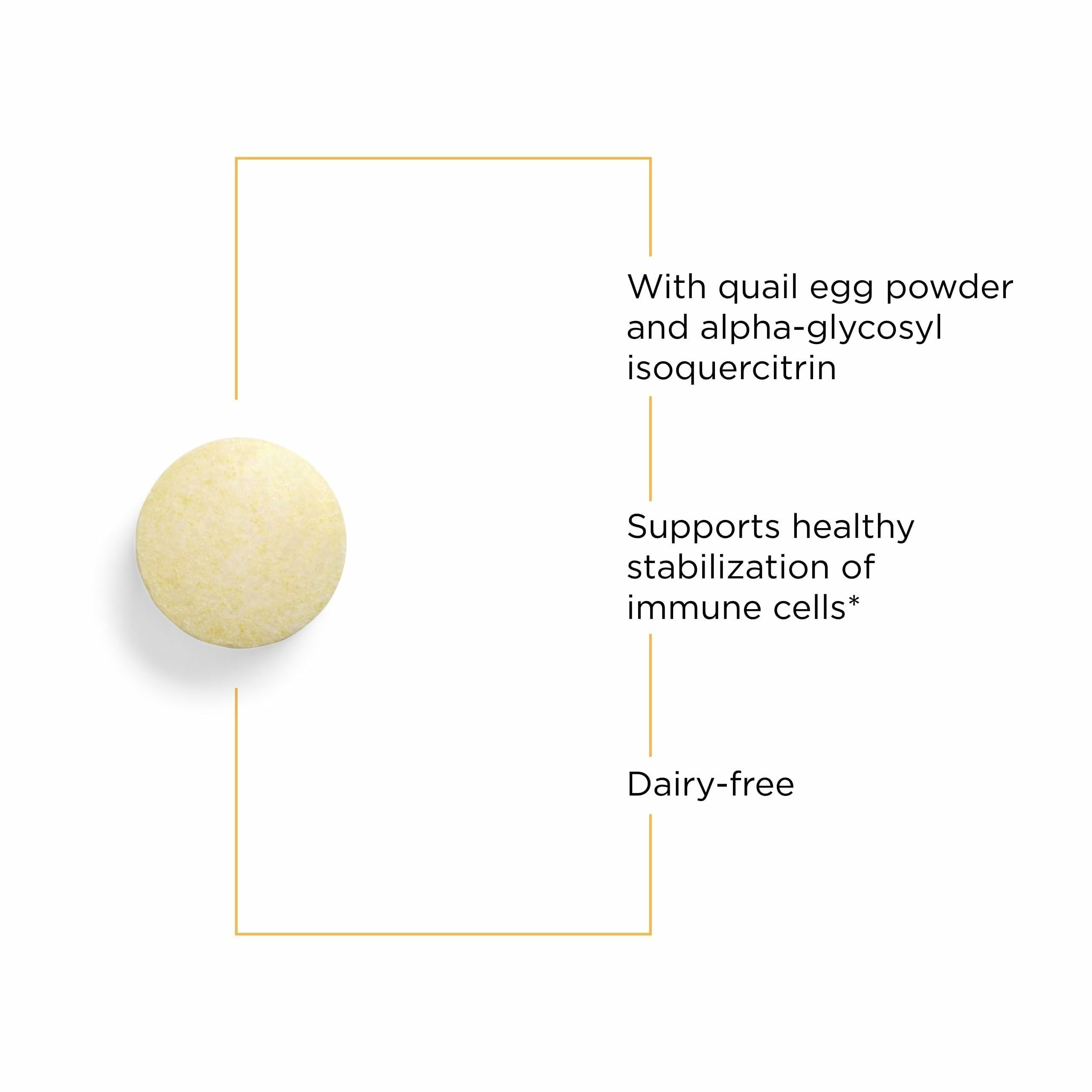 AllQlear Seasonal Immune Support – Quail Egg Powder, Berry Flavor, Dairy-Free | Integrative Therapeutics | 60 Chewable Tablets (30 Servings)