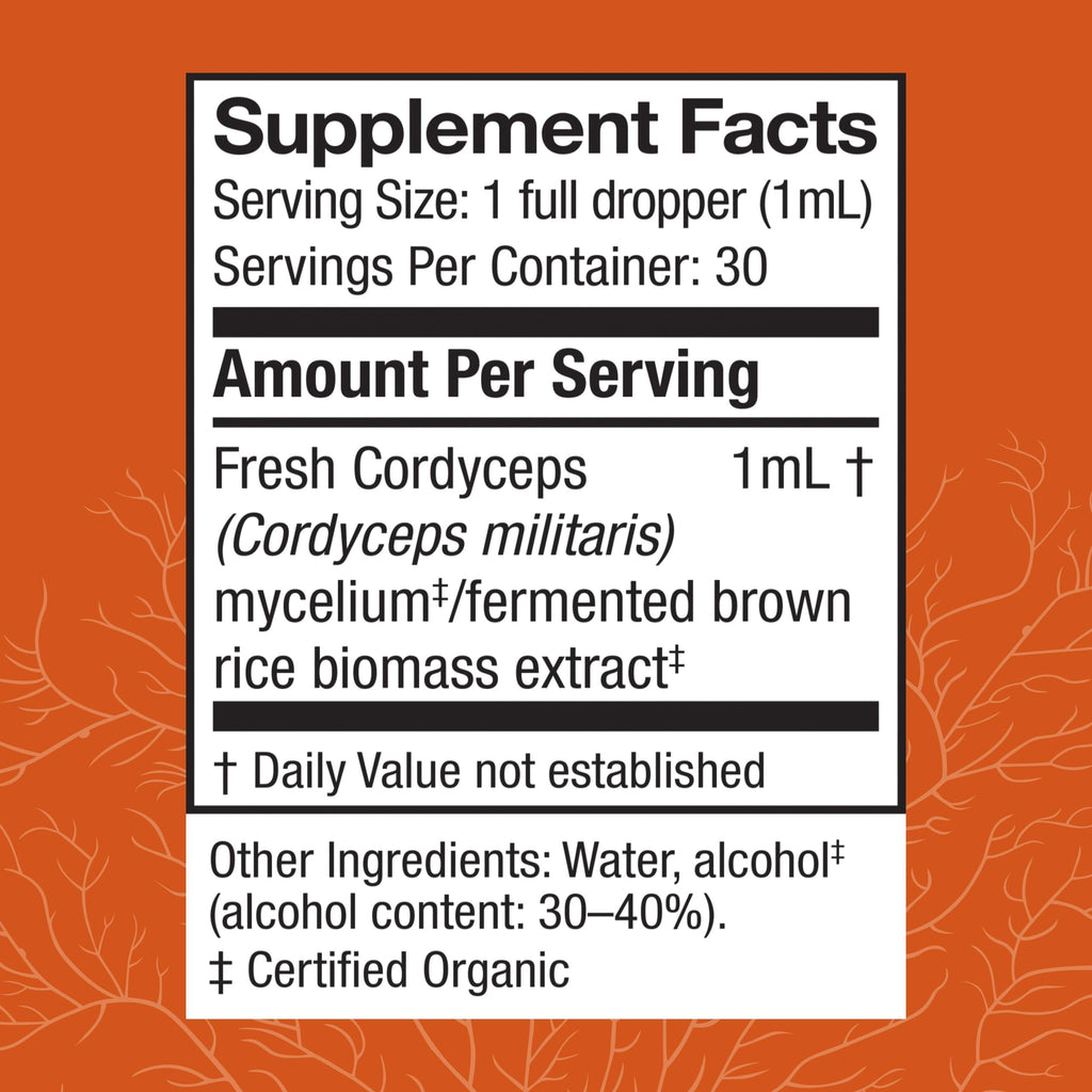Host Defense Cordyceps Extract – Immune & Energy Support (1 fl oz)