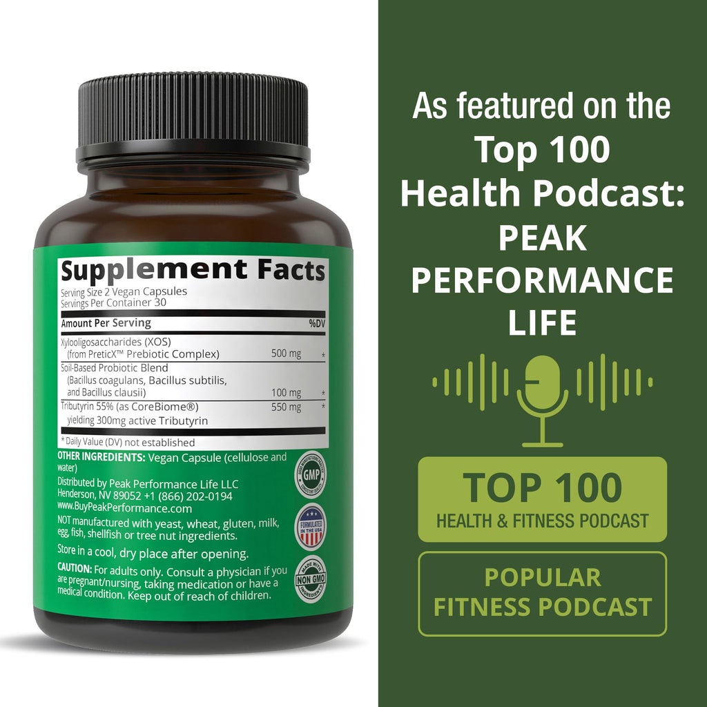 Synbiotic 3-in-1: Prebiotic, Probiotic & Postbiotic | Clinically Tested | Vegan Capsules