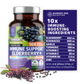 Premium 10-in-1 Immune Support Supplement with Elderberry & Probiotics – 60 Veg Caps
