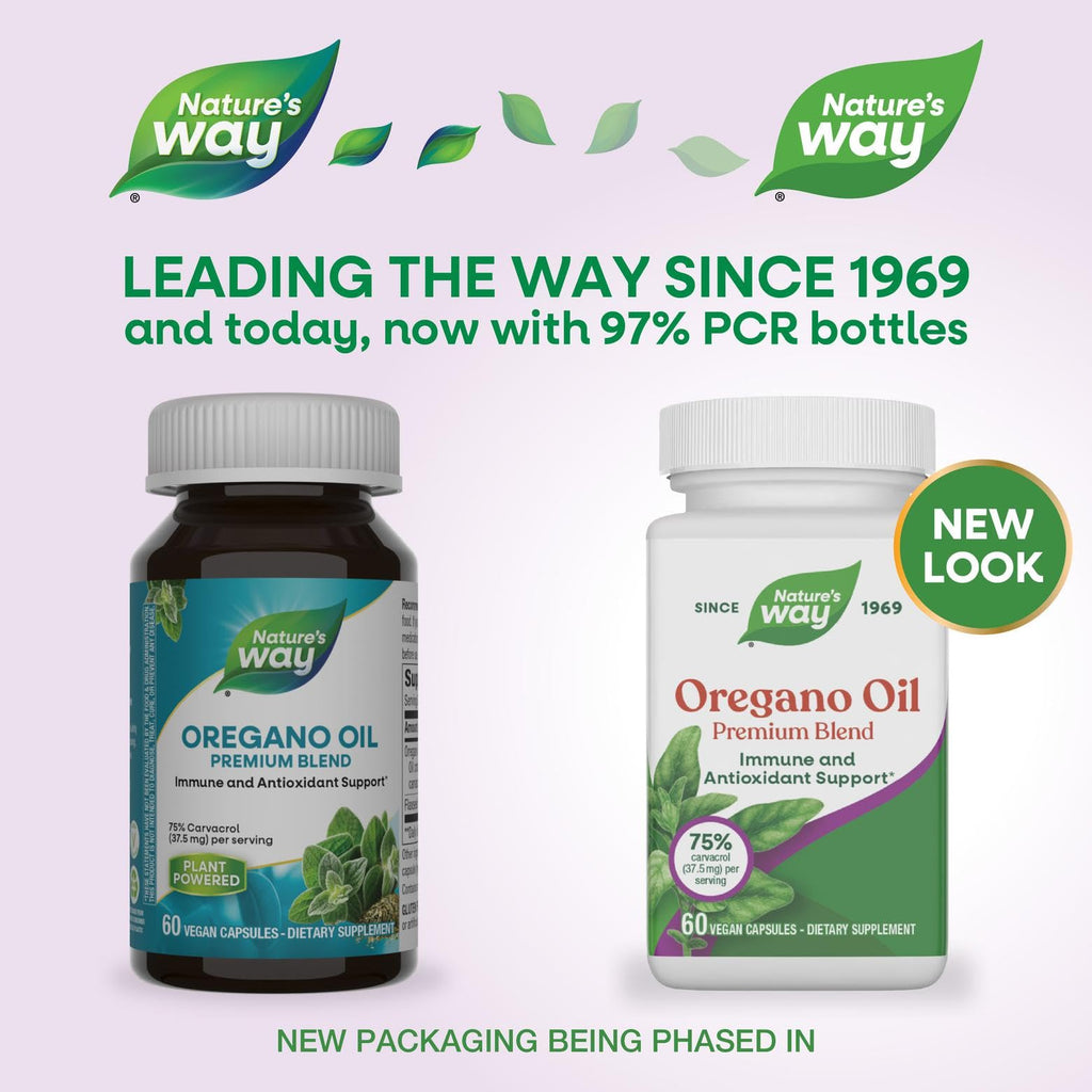 Nature's Way Oregano Oil – Immune & Antioxidant Support, 75-85% Carvacrol, Gluten Free