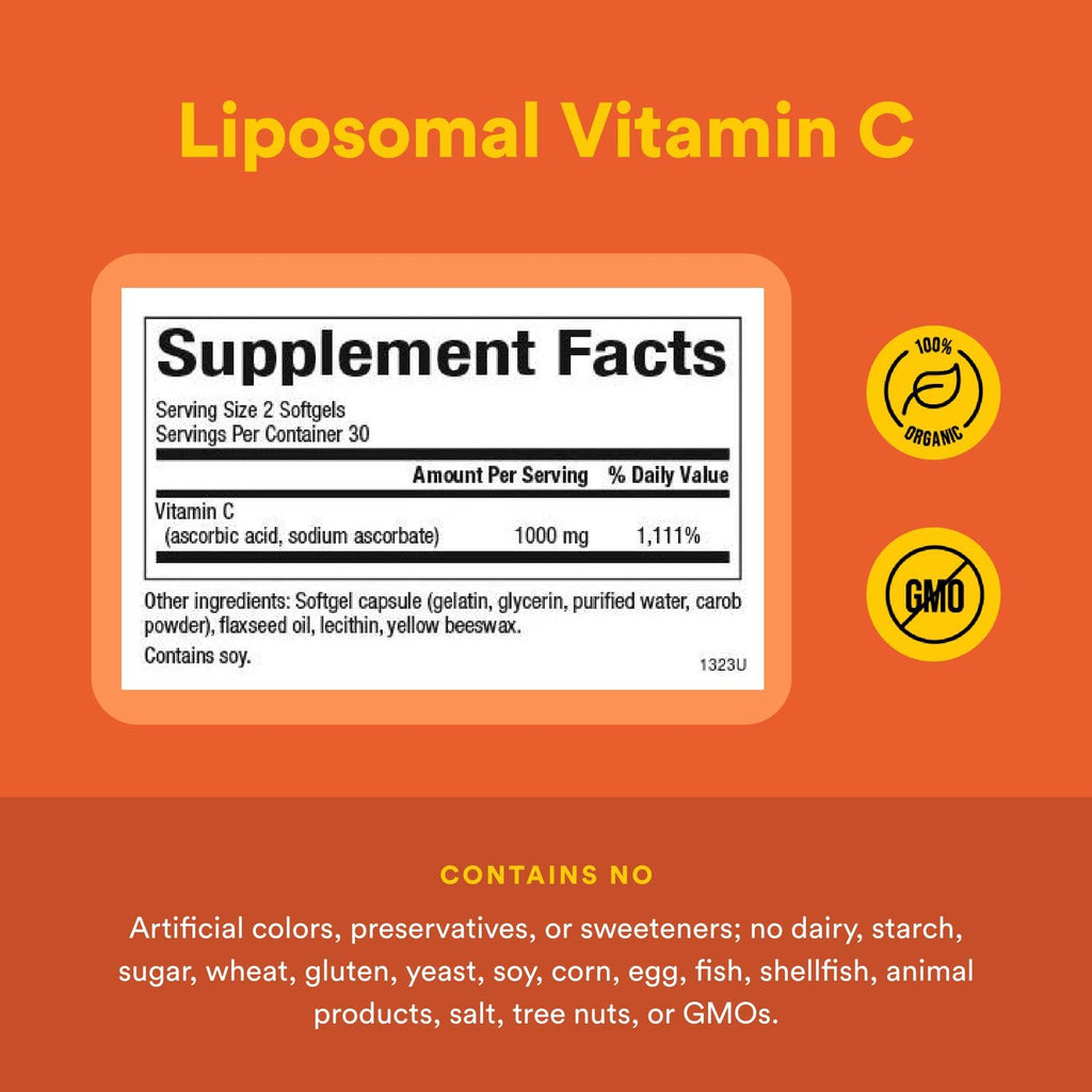 Natural Factors Liposomal Vitamin C, 60 Softgels – High-Absorption Vitamin C