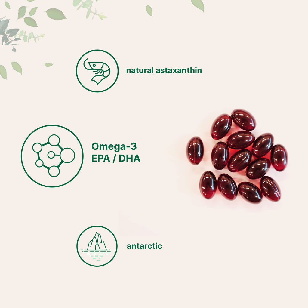 Antarctic Krill Oil 1000mg – 300 Soft-Gels with Natural Astaxanthin | EPA & DHA