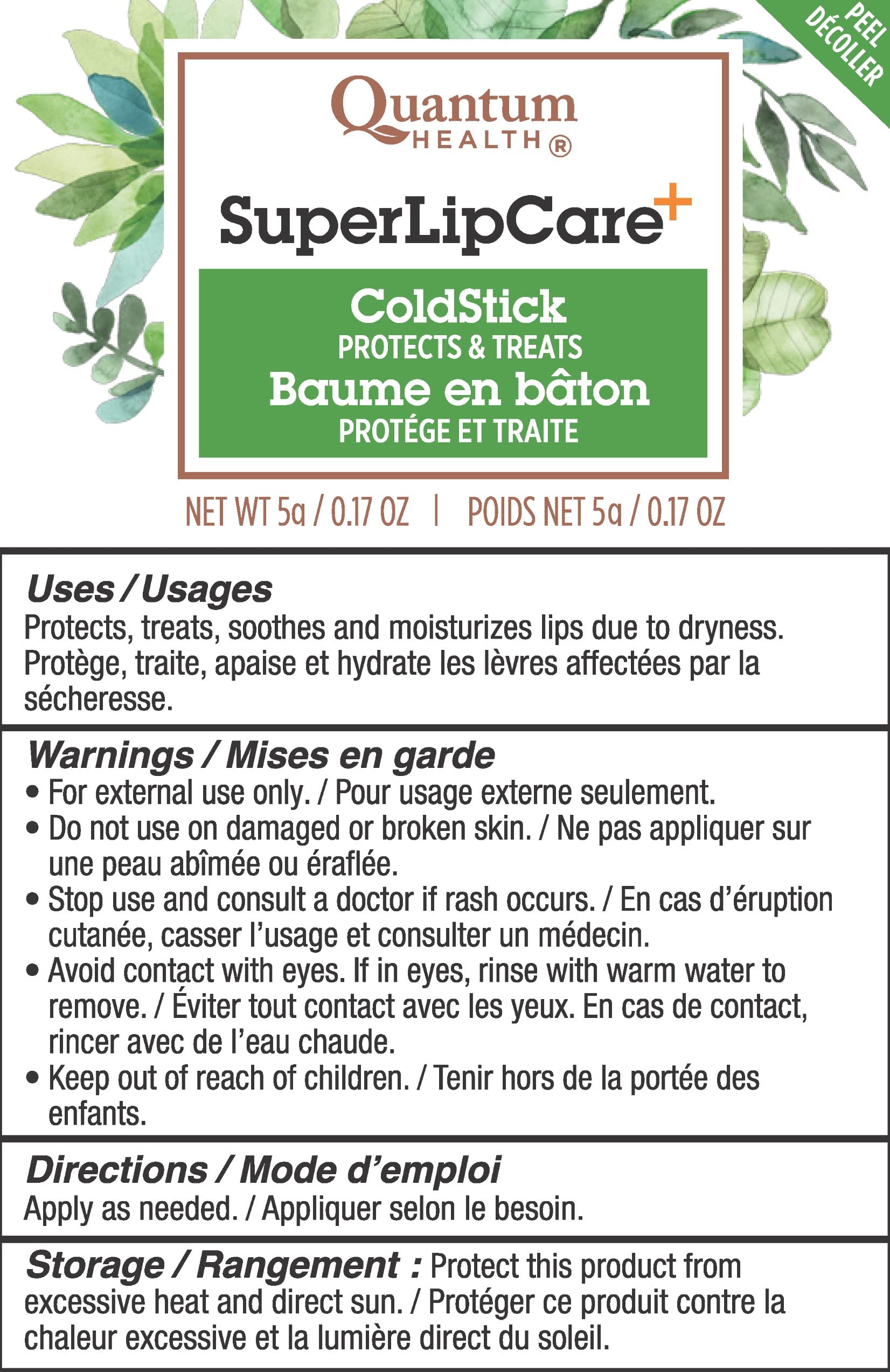 Super Lysine Plus Coldstick SPF21 Quantum 1 Stick - Natural Cold Sore Relief