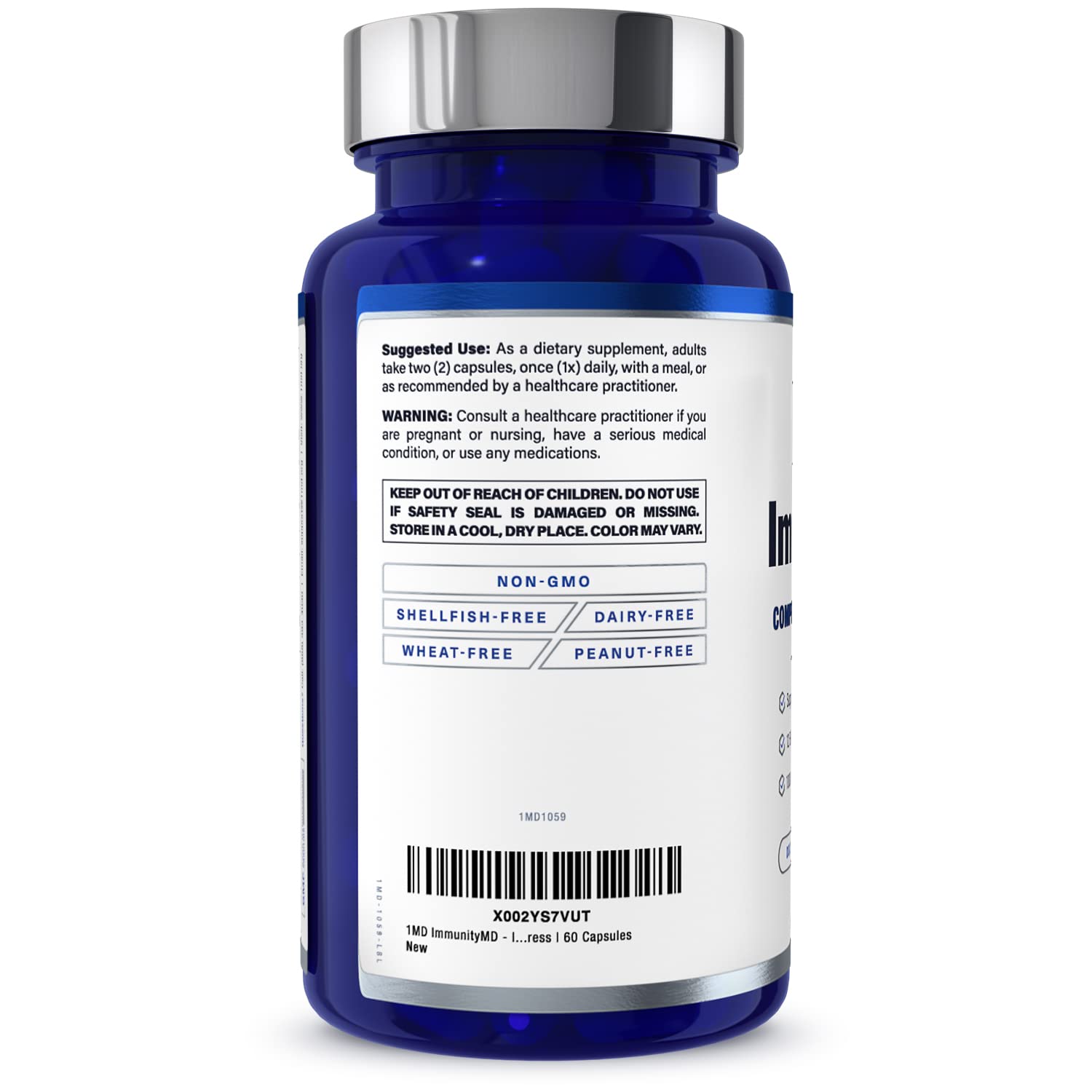 1MD ImmunityMD Probiotic - Immune Health, Doctor-Selected Strains & Prebiotic, 60 Capsules (2 Pack)