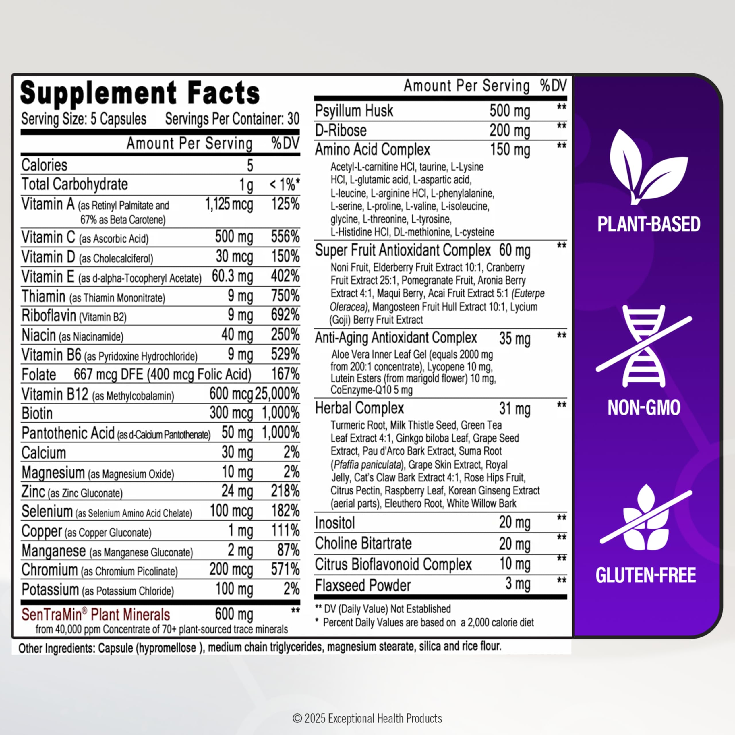 Immuno 150 Immune Support Supplement – 70 Plant Minerals & 80 Nutrients, 150 Vegetable Capsules