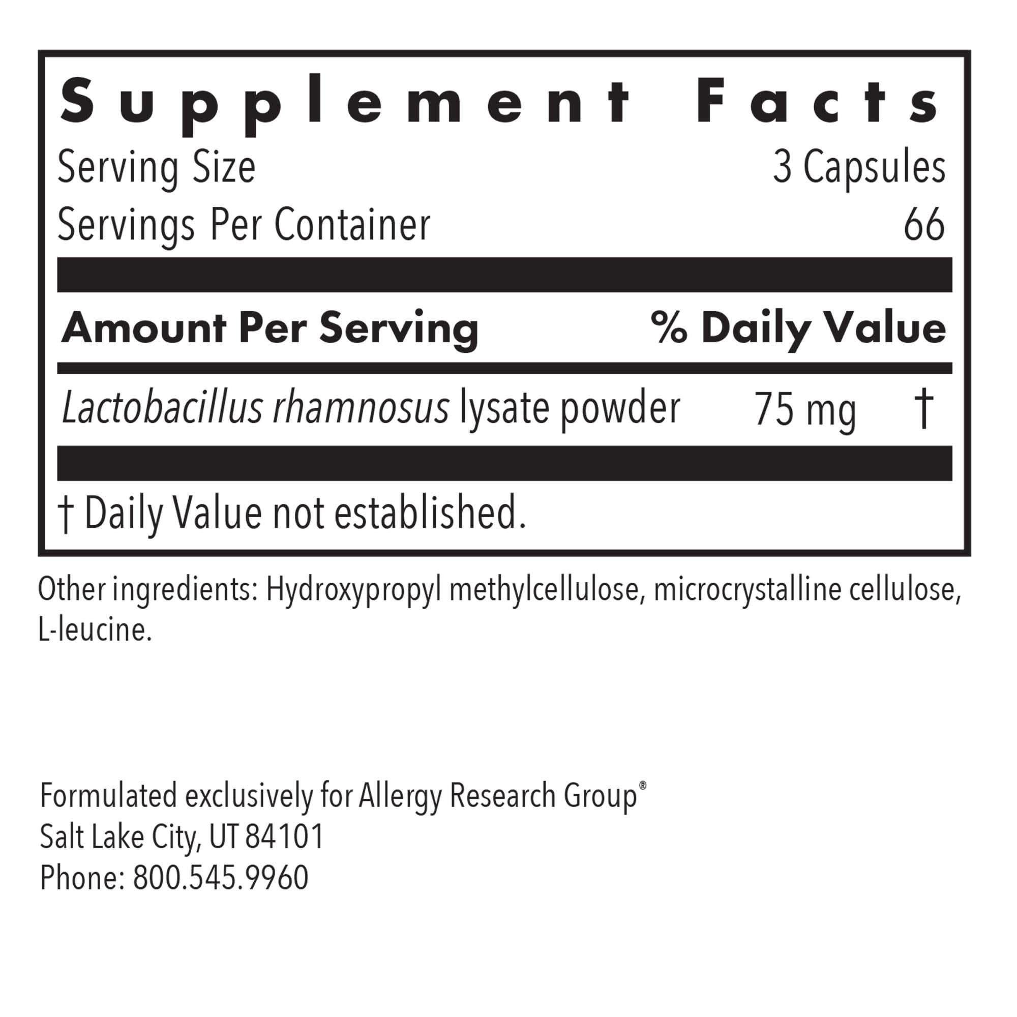 ImmunoBiotic Pro: Lactobacillus Rhamnosus Lysate 75mg, Immune Support (Vegetarian, 200 Count)