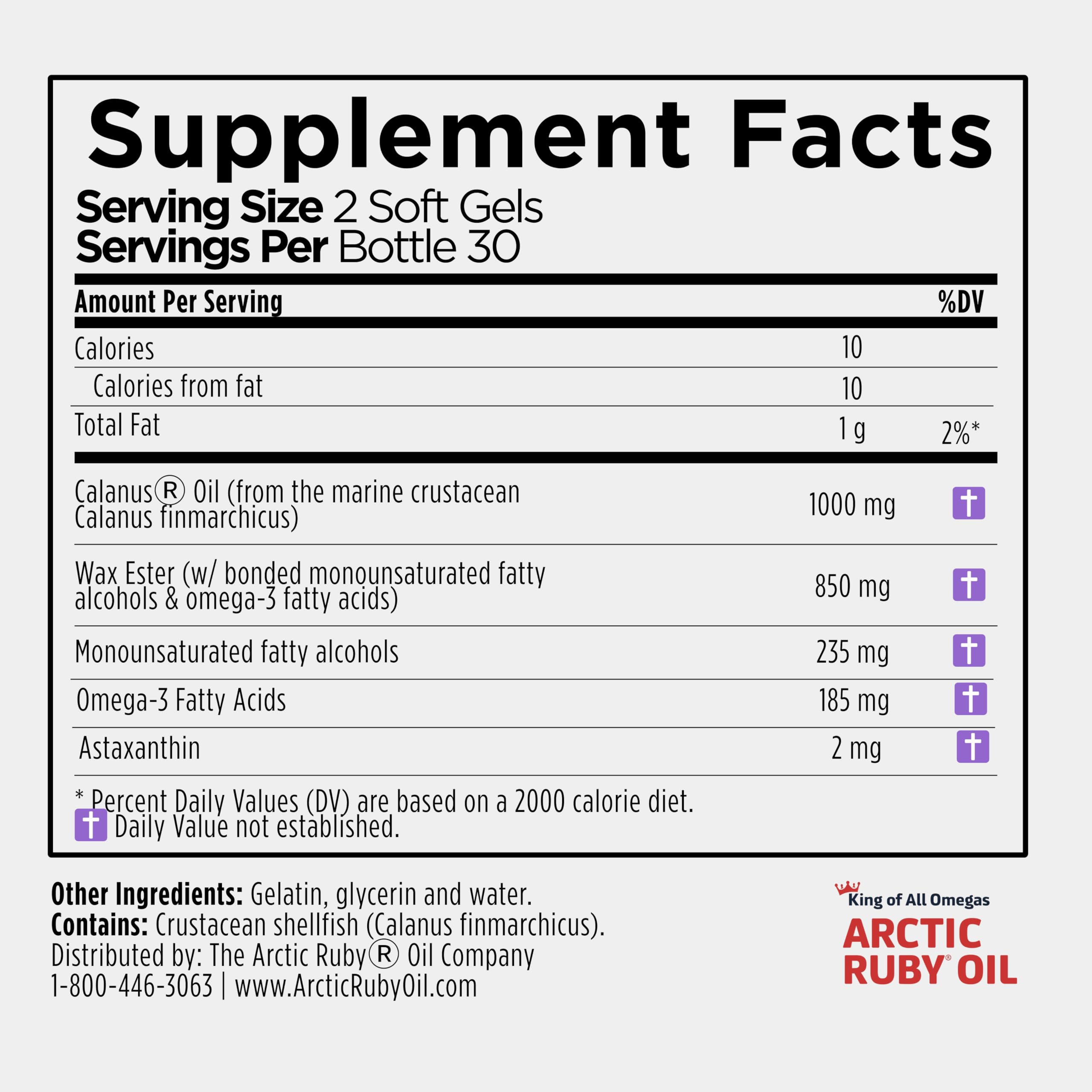 Immunocorp Arctic Ruby Oil - Omega-3 + Astaxanthin 2mg | 60 Softgels x3 Pack