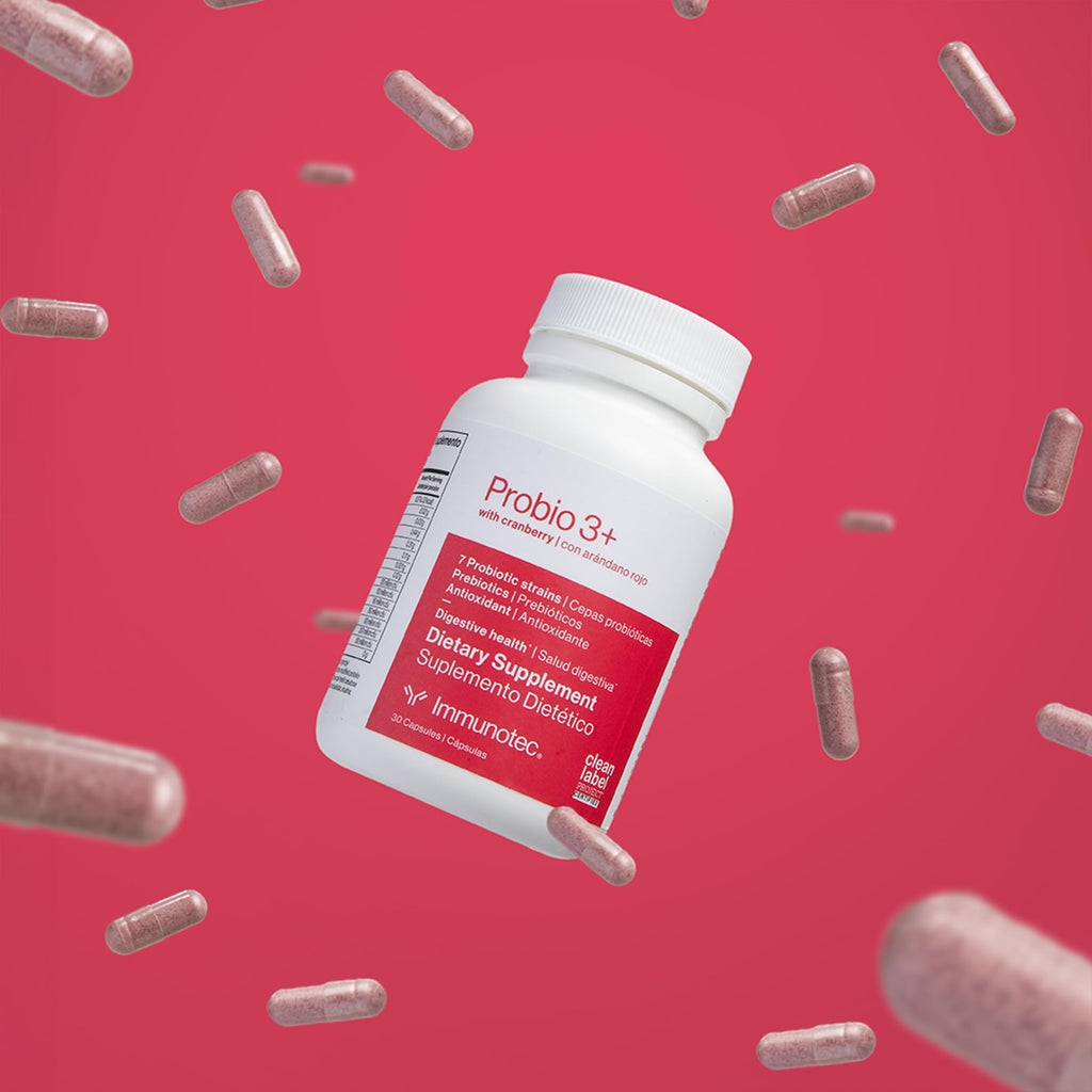 Immunotec PROBIO 3+ with Cranberry | Synbiotic Probiotic + Prebiotic