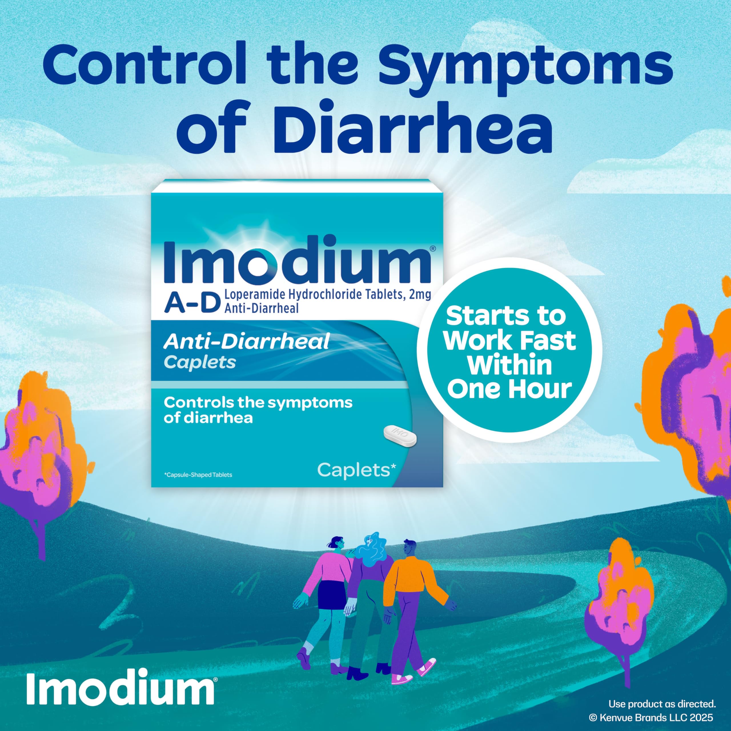 Imodium A-D Caplets – Fast Diarrhea Relief (Loperamide HCl), 24 Count