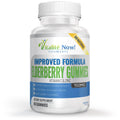 Improved Formula Organic Elderberry Gummies - USDA Certified - Vitamin C & Zinc - Chewable Sambucus - Immune System Support - Vegetarian & Vegan - Dark Cherry Flavored - Gluten Free - Non-GMO