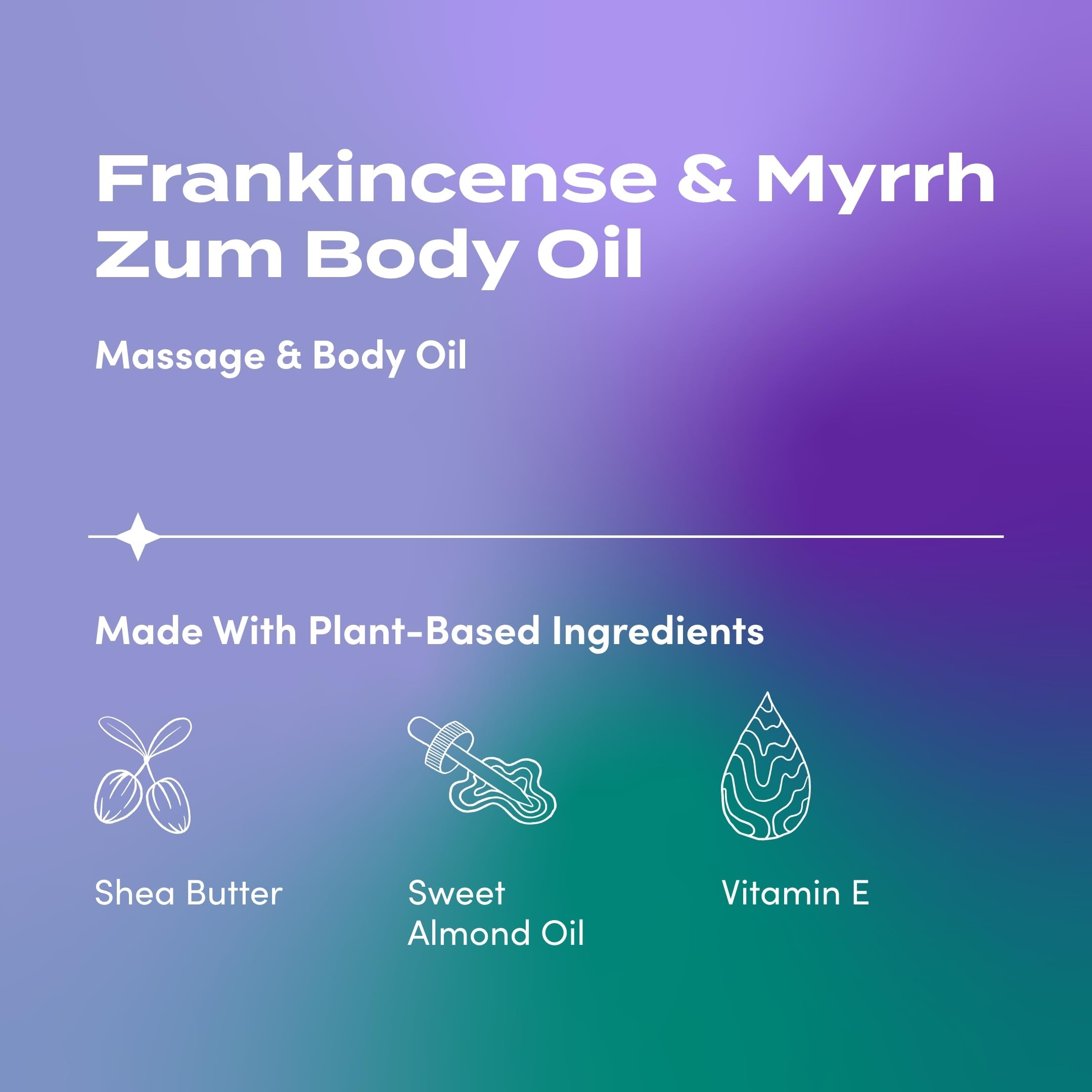 Indigo Wild Zum Frankincense & Myrrh Body Oil – Nourishing Massage Oil (4 oz)