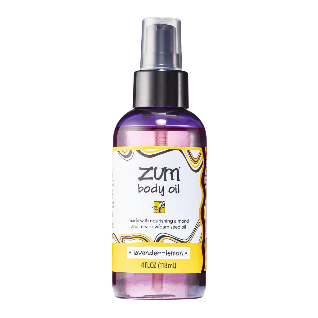 Indigo Wild Zum Lavender-Lemon Body Oil – 4 oz Nourishing Massage Oil