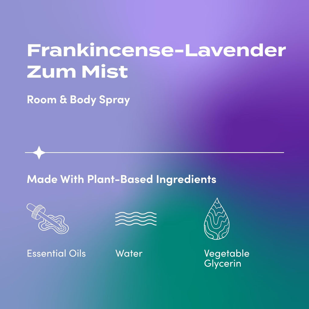 Indigo Wild Zum Mist Room & Body Spray - Frankincense & Lavender Aromatherapy Essential Oil Spray - 4 fl oz
