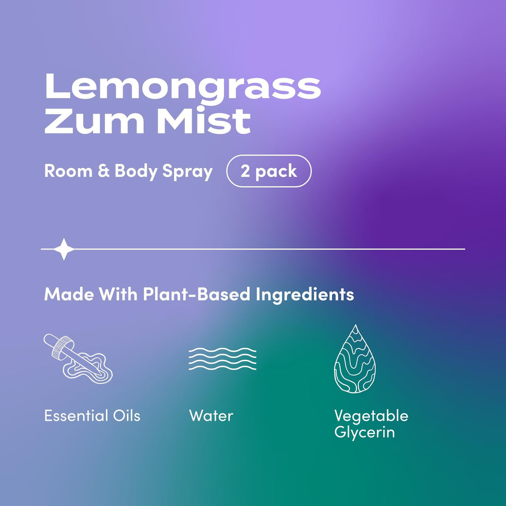 Indigo Wild Zum Mist Lemongrass Room & Body Spray | 4 oz 2 Pack