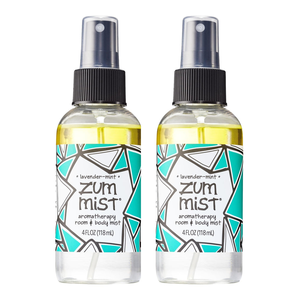 Indigo Wild Zum Mist Room & Body Spray – Lavender-Mint Aromatherapy Essential Oil Spray (4 fl oz, 2 pack)