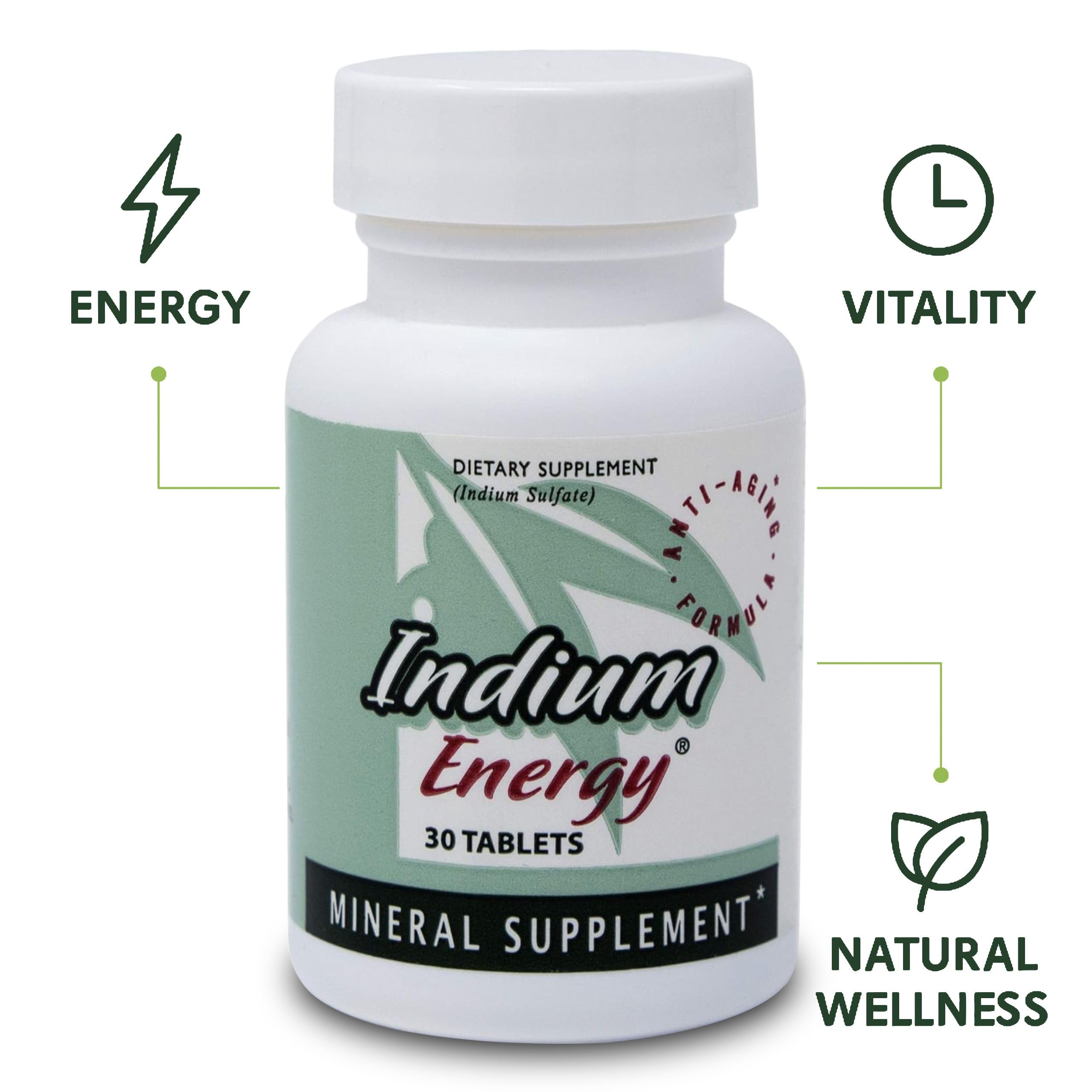 Indium Energy - All-Natural Anti-Aging & Energy Support (30 Count) | EAST PARK Research