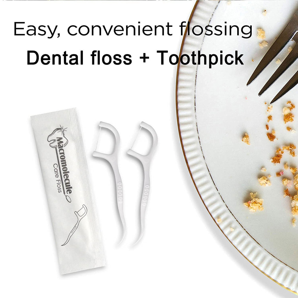 300 Count Dental Floss Picks - Individually Wrapped, Travel Flossers