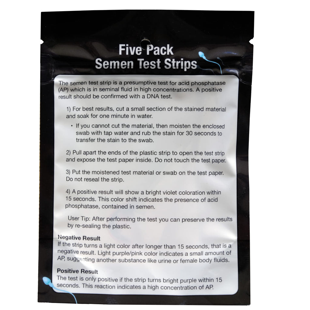 Semen Detection Test Strips (5-Pack) - Forensic Infidelity Kit