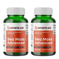 INFINITE AGE 2 Pack Sea Moss Capsules 1250mg – Vegan, Made in USA, Irish Sea Moss + Bladderwrack