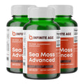 INFINITE AGE 3-Pack Sea Moss Capsules 1250mg – 180 Vegan Capsules Each, Made in USA