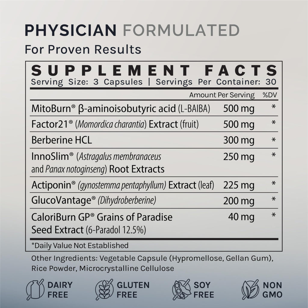 InfiniWell Control - Metabolic Health & Energy Support | Next-Gen Berberine (90 Capsules)