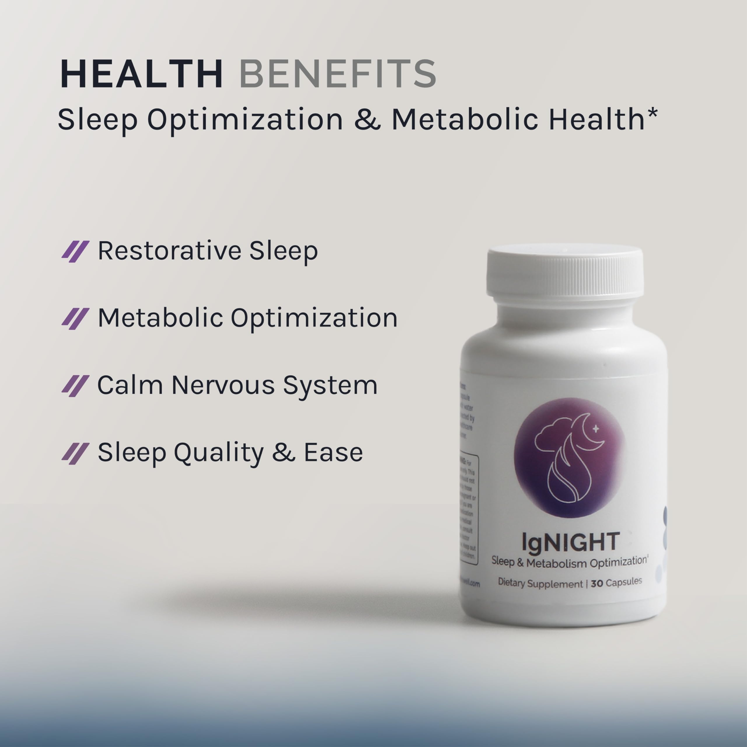 InfiniWell IgNIGHT Sleep Aid – Valerian, Ashwagandha & Grains of Paradise