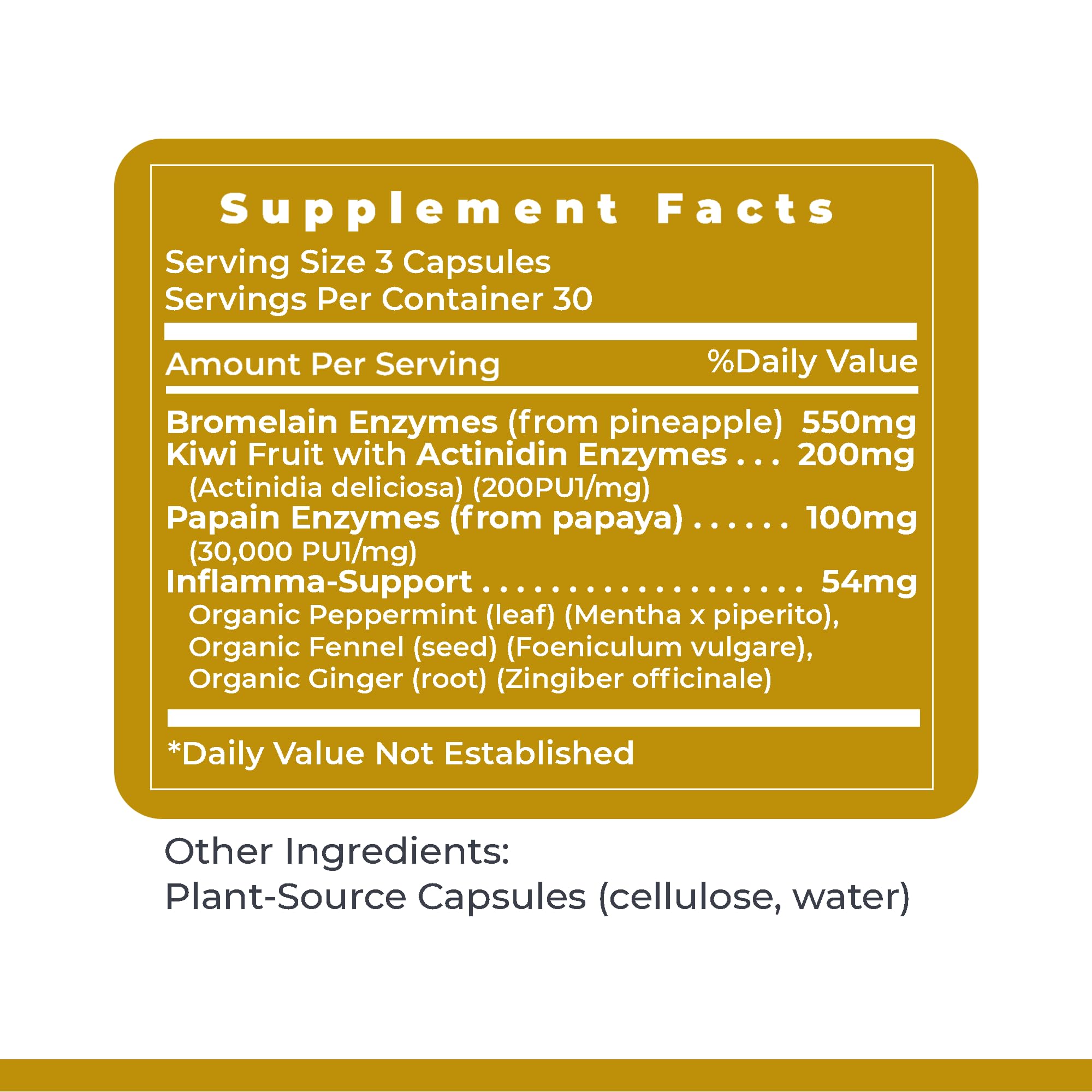 Premier Research Labs Inflammacidin – Digestive Enzymes with Bromelain & Papain – 90 Veg Caps