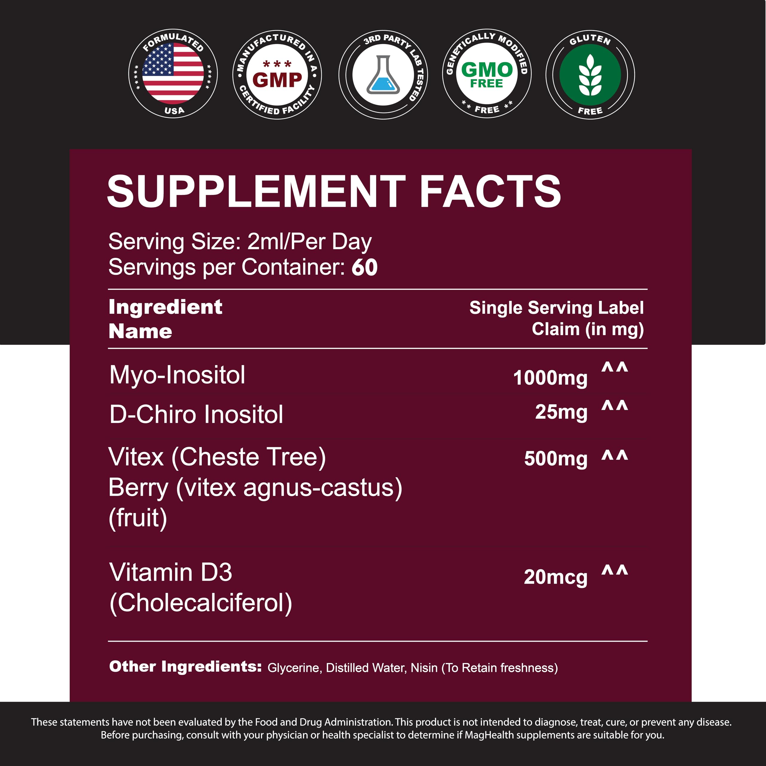 Myo-Inositol & D-Chiro Inositol 40:1 – 60-Day Women's Health & Wellness Support