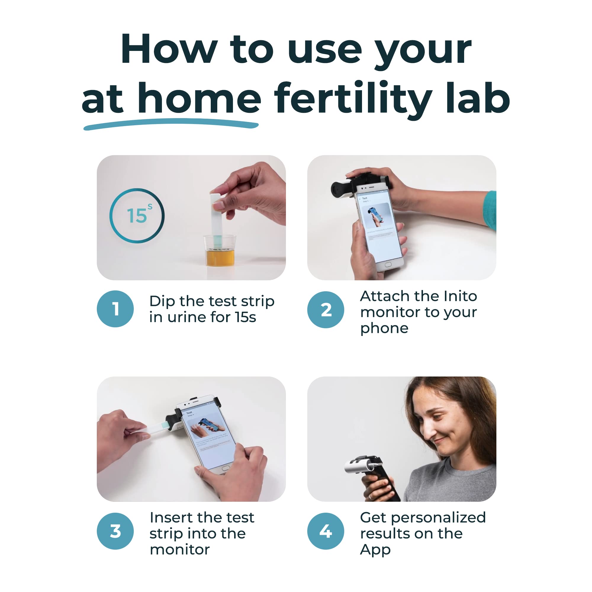 Inito Fertility Monitor & Hormone Tracker | Ovulation Insight for Women | iPhone 15 Compatible