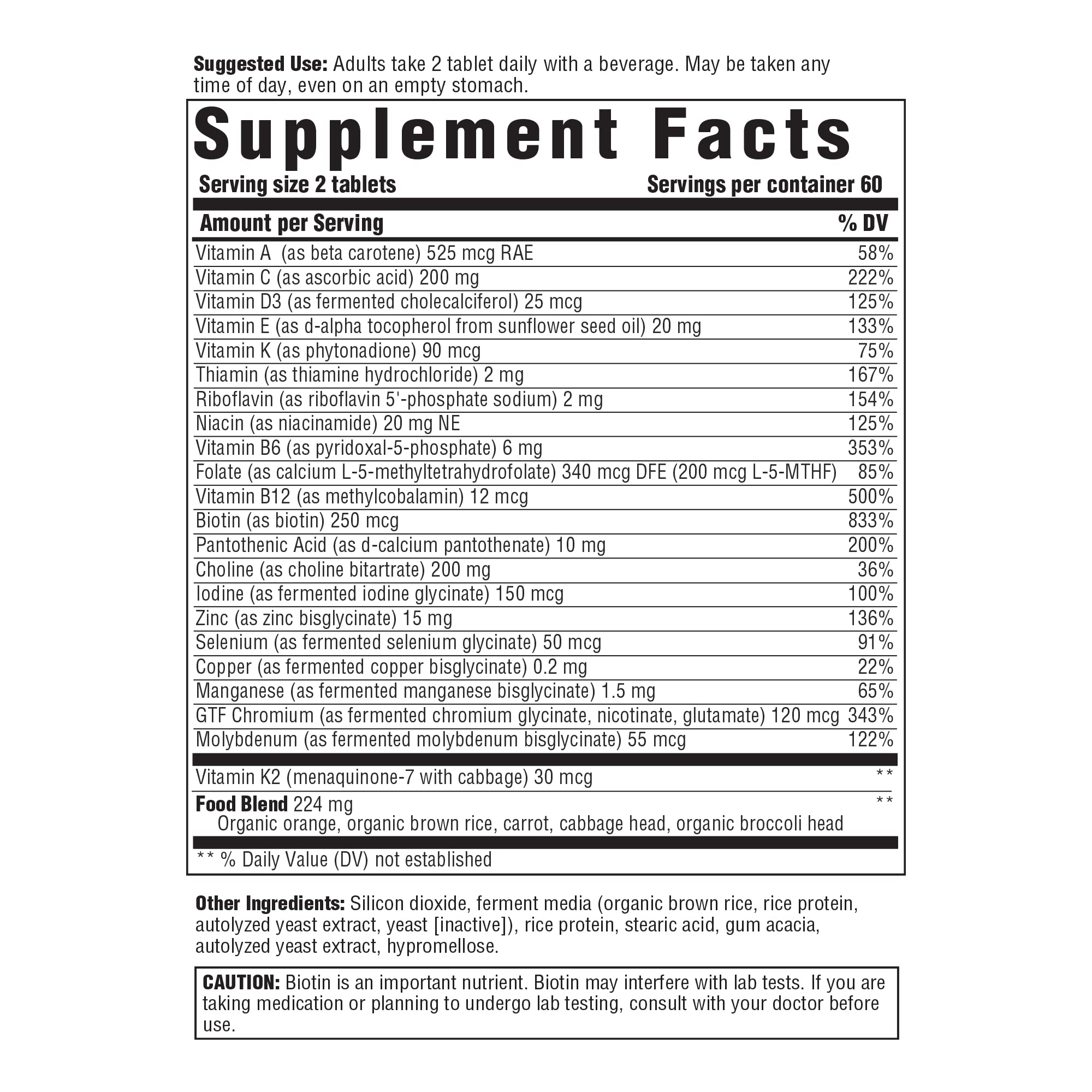 Innate Response Formulas Men's 40+ Multivitamin - Iron-Free Daily Multivitamin (60 Servings)