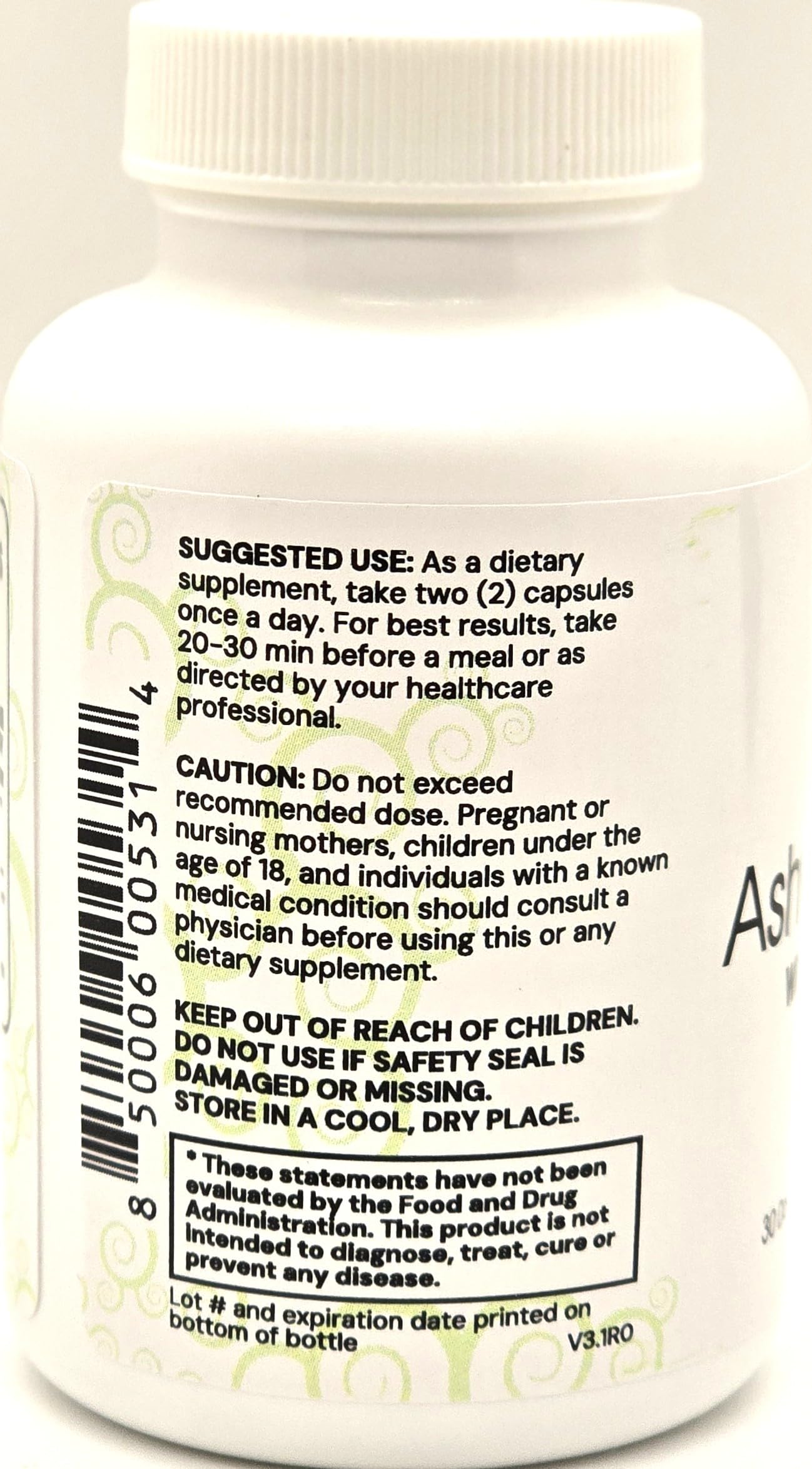 Ashwagandha Extra Strength 1300mg with BioPerine - Innate Skin Health | 60 Veggie Capsules