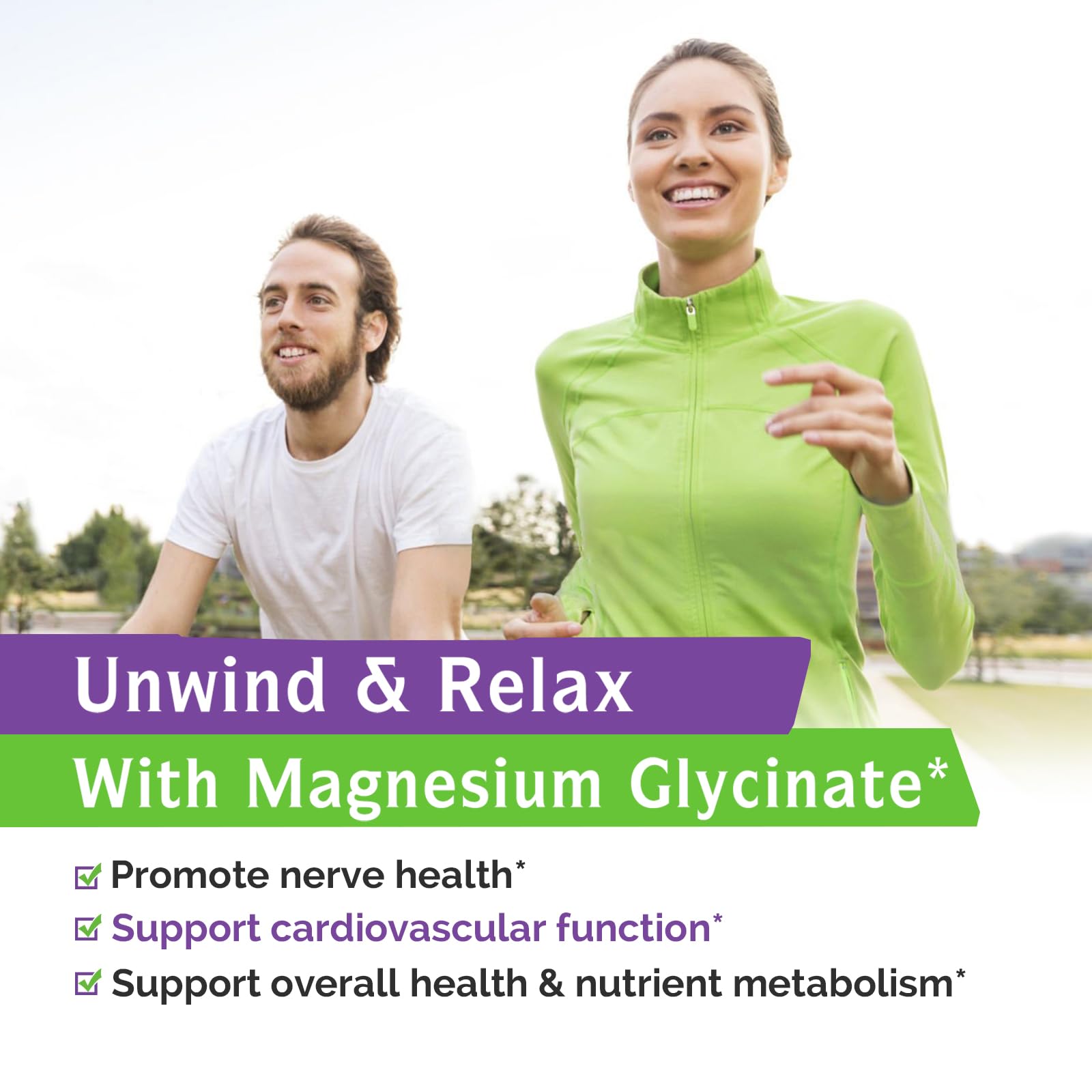Innate Vitality Magnesium Glycinate 500mg – 70mg Elemental Magnesium, High Absorption | Non-GMO, Gluten-Free | Supports Nerve, Heart & Bone Health | 240 Vegan Capsules