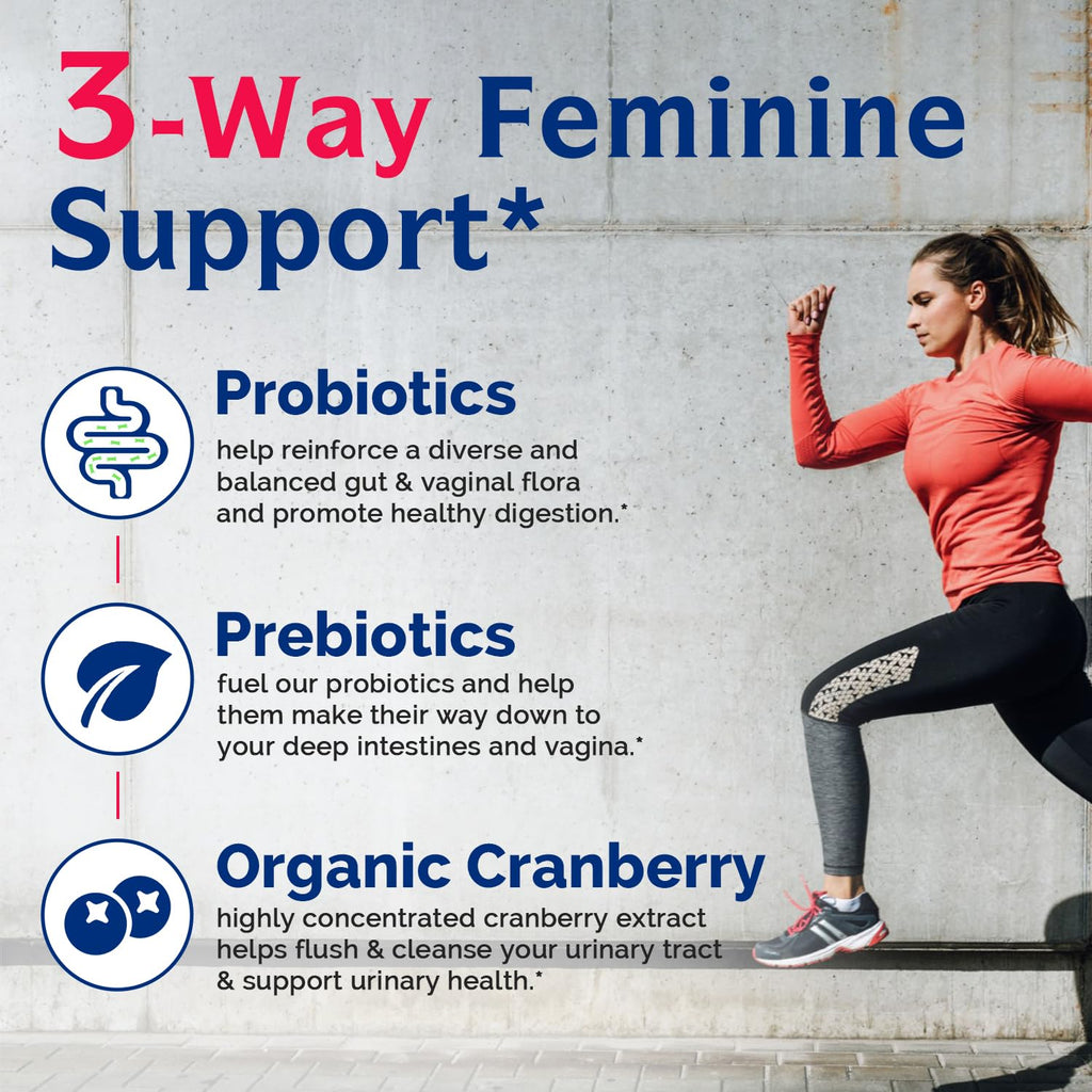 Innate Vitality Probiotics for Women - 50B CFU, 17 Strains, 60 Veggie Caps, Non-GMO, Prebiotics & Cranberry