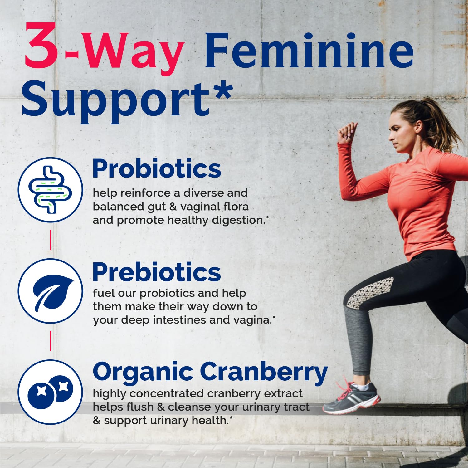 Innate Vitality Probiotics for Women - 50B CFU, 17 Strains, 60 Veggie Caps, Non-GMO, Prebiotics & Cranberry
