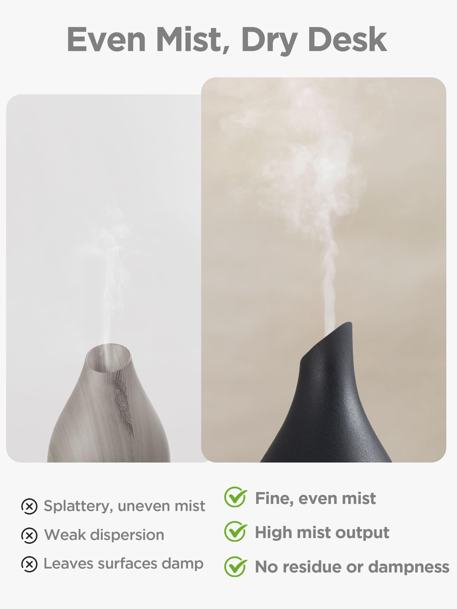 InnoGear 150ml Ceramic Essential Oil Diffuser – Handcrafted Black Vase