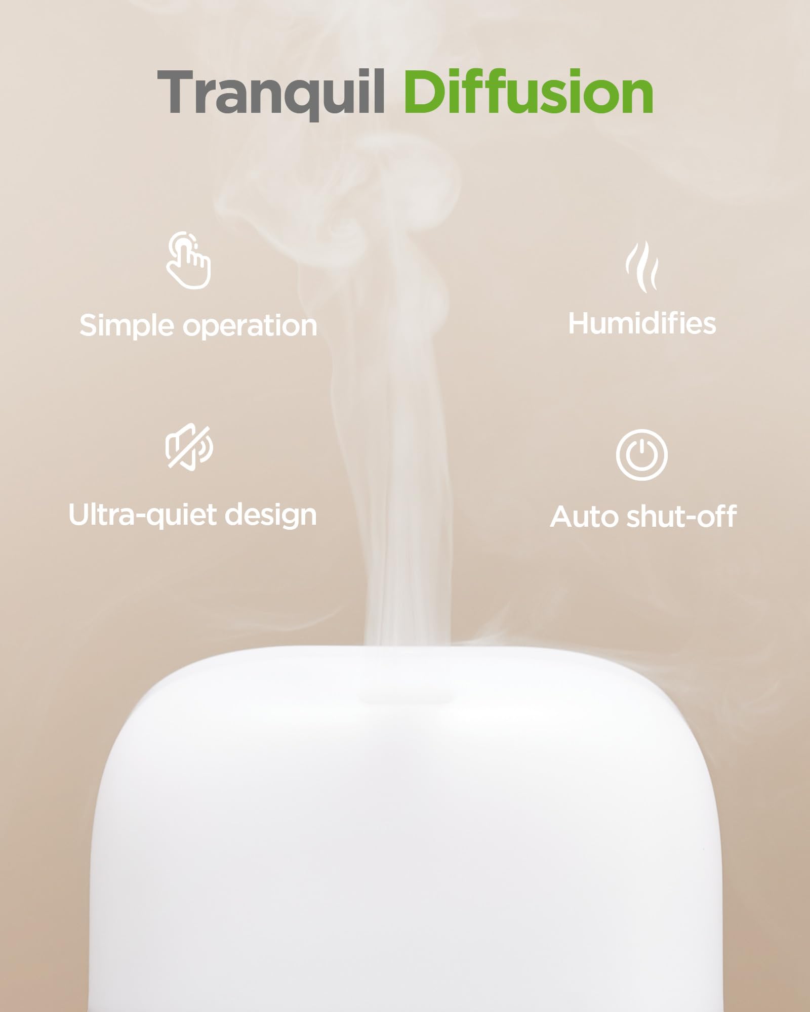InnoGear 150ml Essential Oil Diffuser – 5-in-1 Aromatherapy Diffuser with 8 LED Colors for Home, Office & Desk