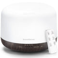 InnoGear 500ml Essential Oil Diffuser with Remote – Ultrasonic Humidifier (Brown)