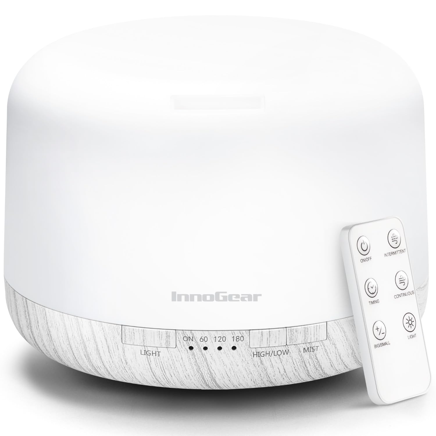 InnoGear 500ml Diffuser with Remote – Ultrasonic Humidifier (White)
